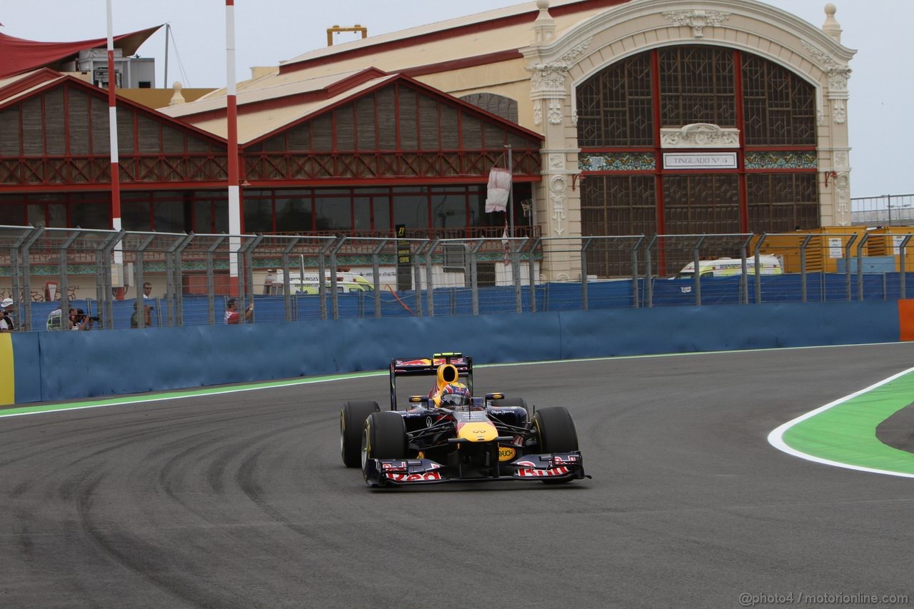 GP EUROPA, 24.06.2011- Prove Libere 2, Venerdi', Mark Webber (AUS), Red Bull Racing, RB7 