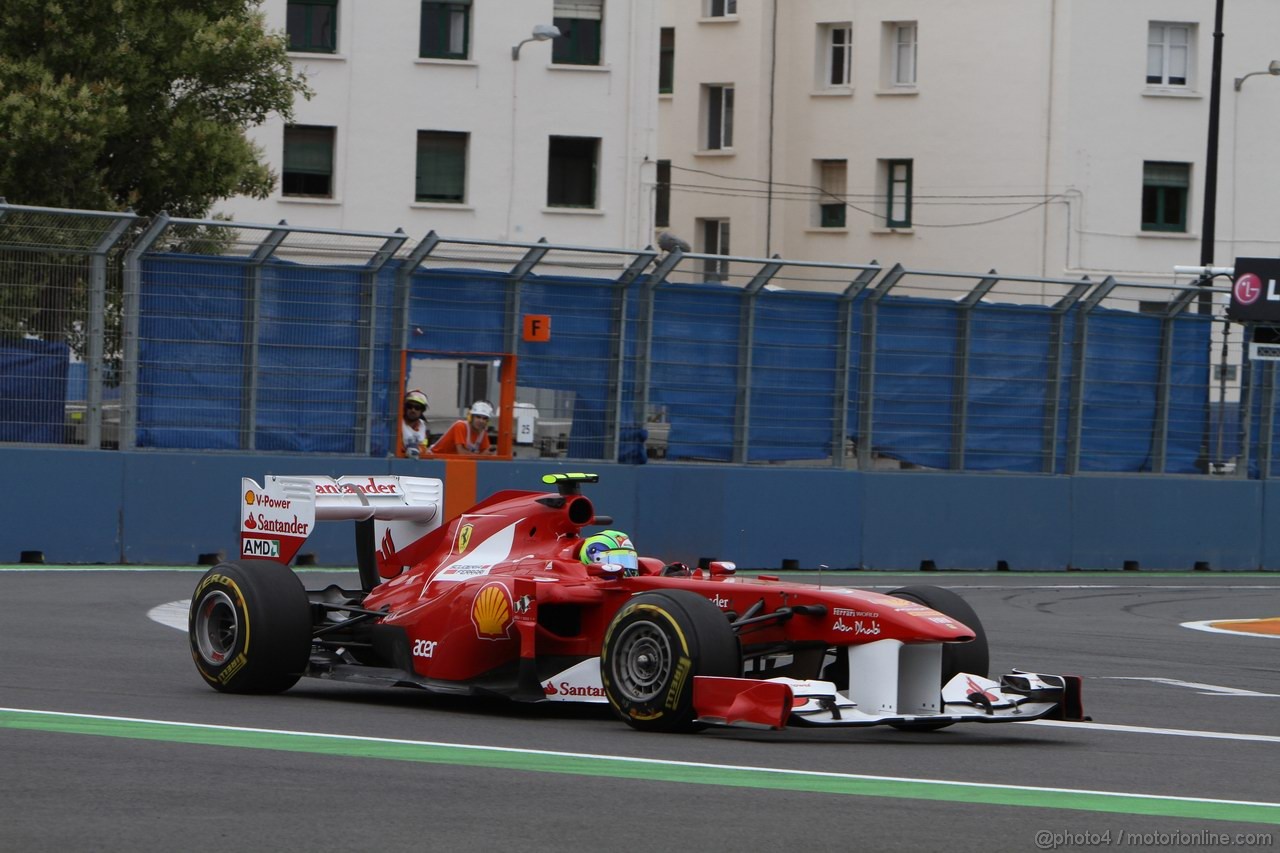 GP EUROPA, 24.06.2011- Prove Libere 2, Venerdi', Felipe Massa (BRA), Ferrari, F-150 Italia 