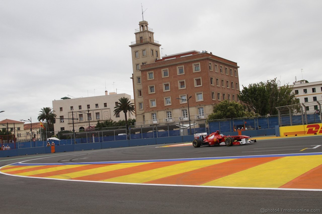 GP EUROPA, 24.06.2011- Prove Libere 2, Venerdi', Fernando Alonso (ESP), Ferrari, F-150 Italia 