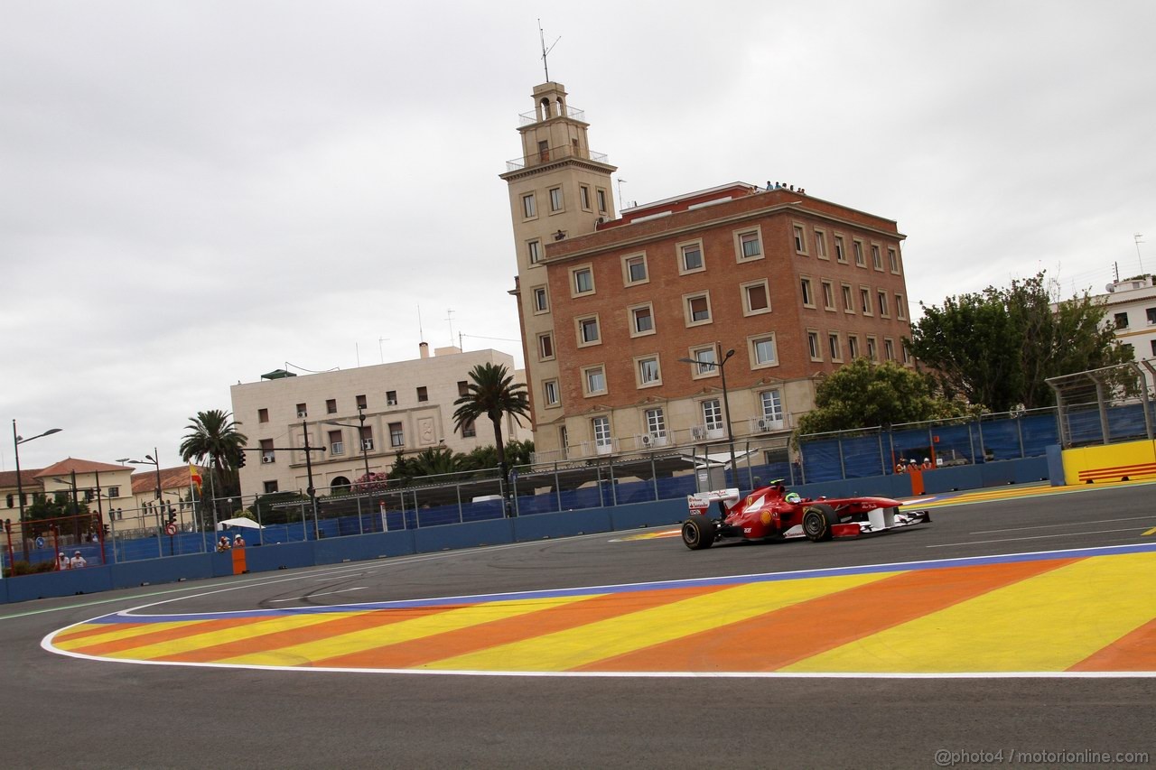 GP EUROPA, 24.06.2011- Prove Libere 2, Venerdi', Felipe Massa (BRA), Ferrari, F-150 Italia 