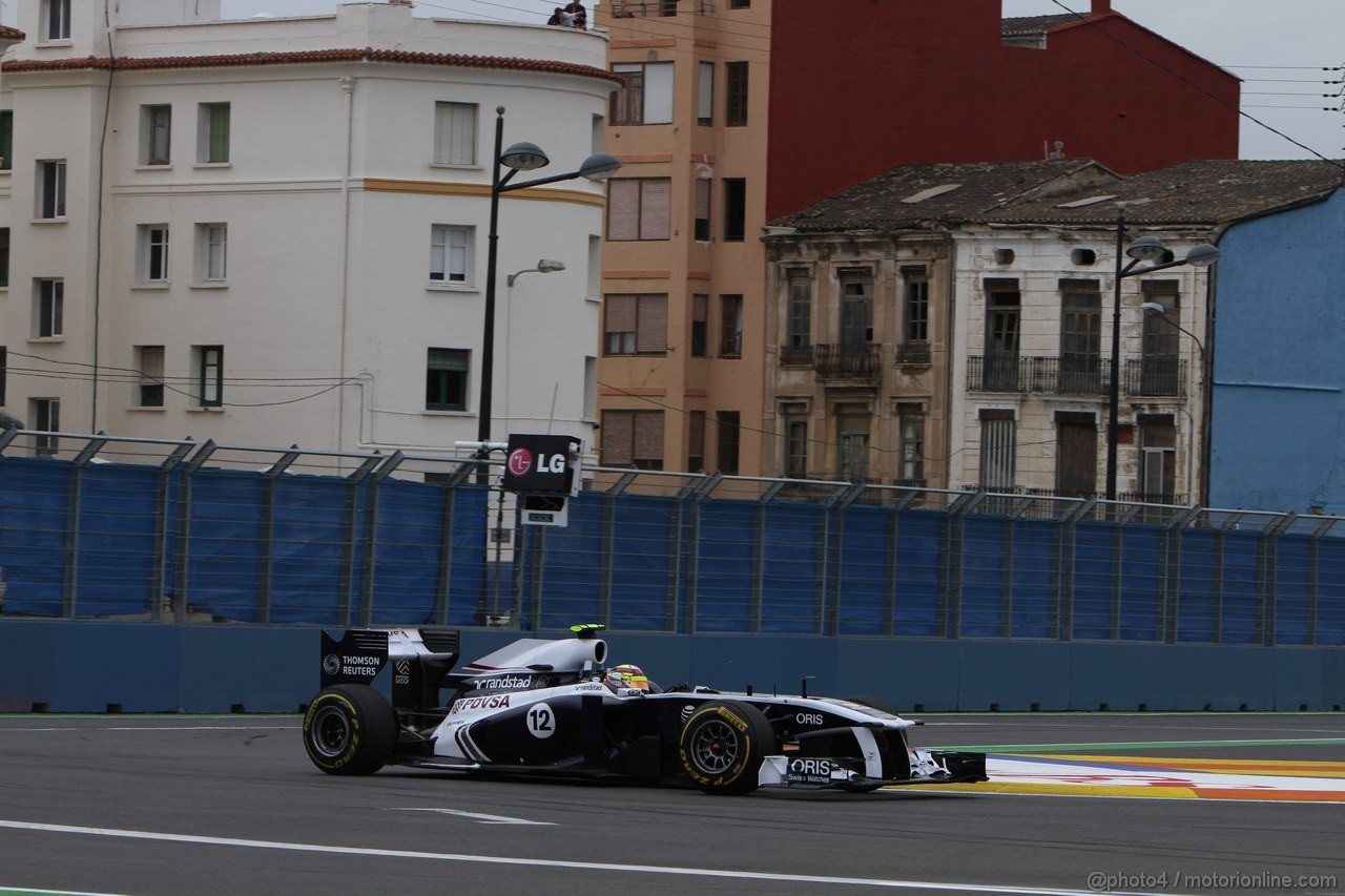 GP EUROPA, 24.06.2011- Prove Libere 2, Venerdi', Pastor Maldonado (VEN), Williams FW33 