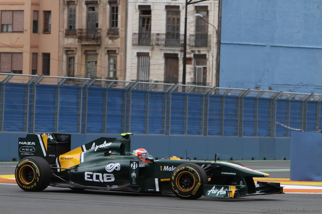 GP EUROPA, 24.06.2011- Prove Libere 2, Venerdi', Jarno Trulli (ITA), Team Lotus, TL11 