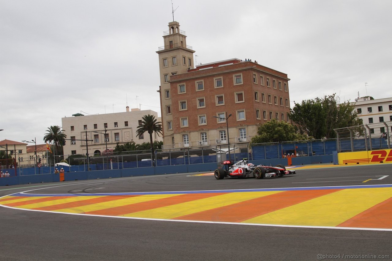GP EUROPA, 24.06.2011- Prove Libere 2, Venerdi', Jenson Button (GBR), McLaren  Mercedes, MP4-26 