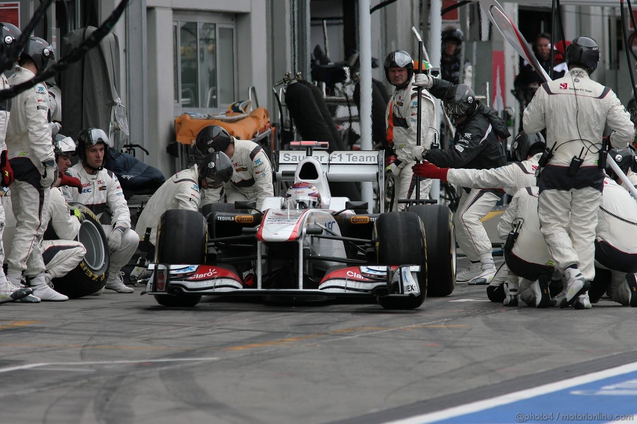 GP GERMANIA, 24.07.2011- Gara, Pit Stop, Kamui Kobayashi (JAP), Sauber F1 Team C30 