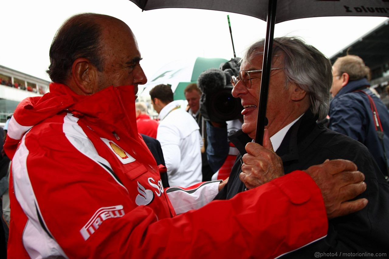 GP GERMANIA, 24.07.2011- Gara, Emilio Botin (ESP), Santander Bank President e Bernie Ecclestone (GBR), President e CEO of Formula One Management  