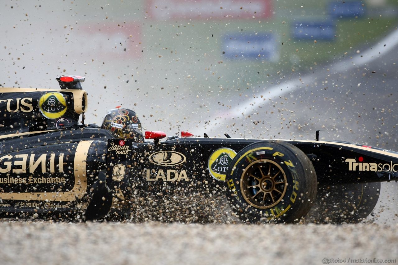 GP GERMANIA, 24.07.2011- Gara, Crash, Nick Heidfeld (GER) Lotus Renault GP R31  