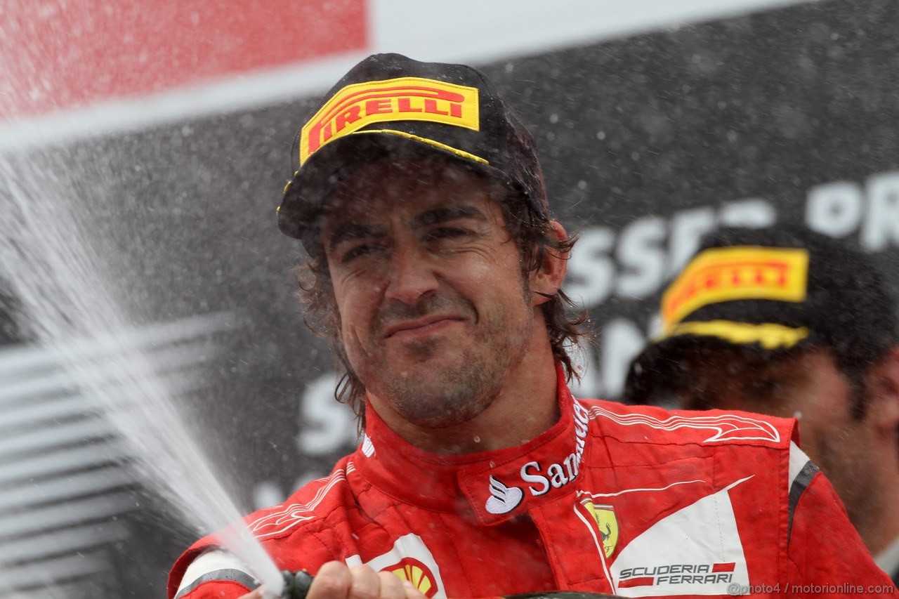 GP GERMANIA, 24.07.2011- Gara, Fernando Alonso (ESP), Ferrari, F-150 Italia secondo 