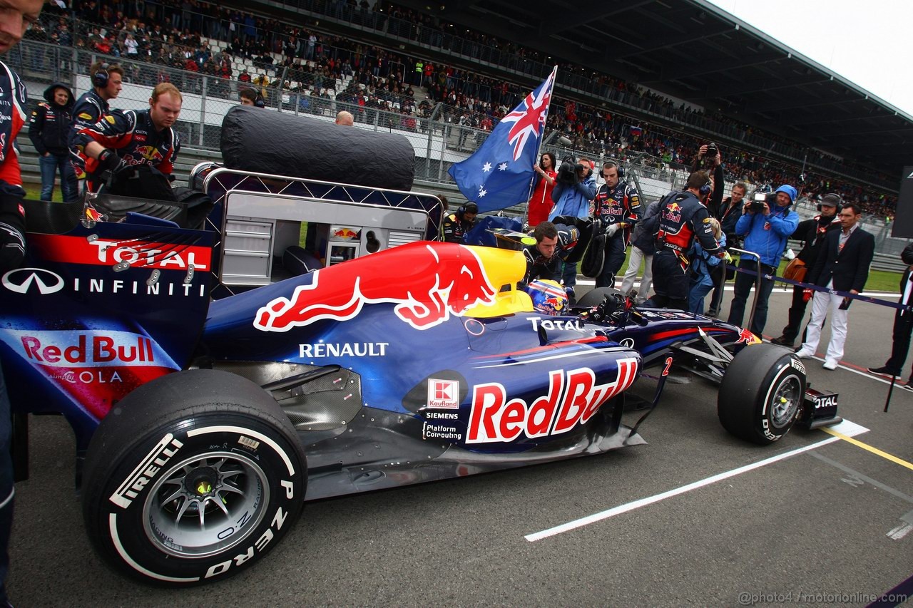 GP GERMANIA, 24.07.2011- Gara, Mark Webber (AUS), Red Bull Racing, RB7 