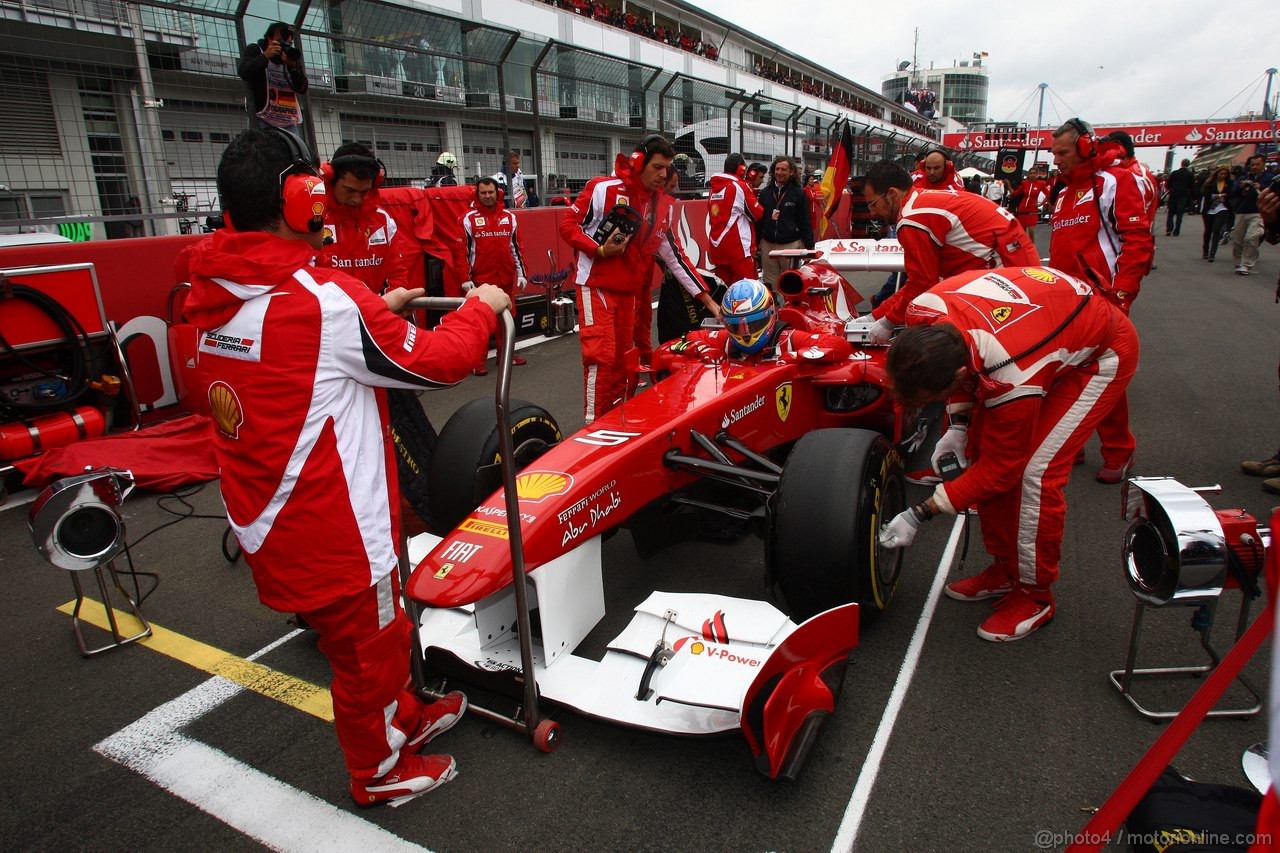 GP GERMANIA, 24.07.2011- Gara, Fernando Alonso (ESP), Ferrari, F-150 Italia 