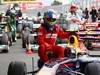 GP GERMANIA, 24.07.2011- Gara, Fernando Alonso (ESP), Ferrari, F-150 Italia comes in the parc fermé with Mark Webber (AUS), Red Bull Racing, RB7 