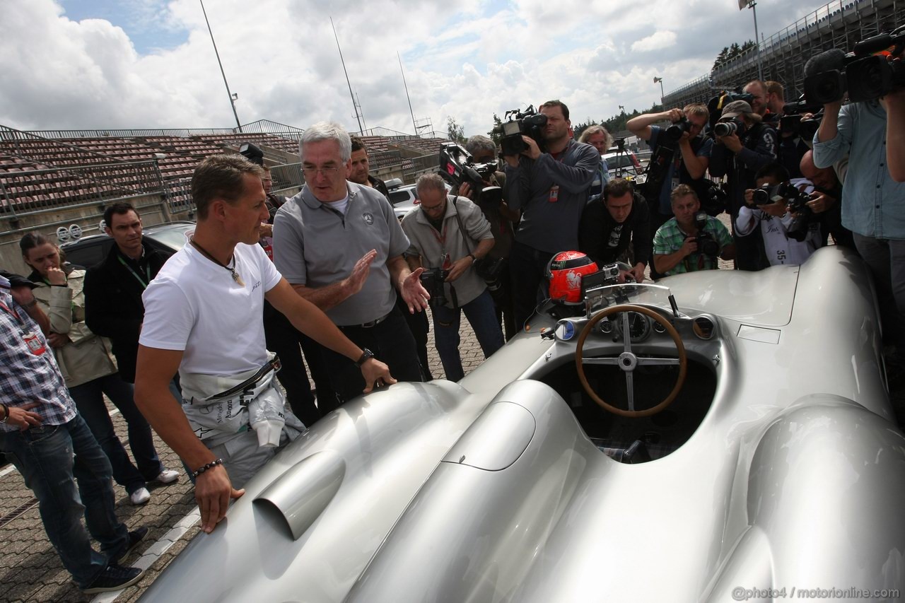 GP GERMANIA, 21.07.2011- Michael Schumacher (GER), Mercedes GP Petronas F1 Team, MGP W02 with Mercedes W196S 