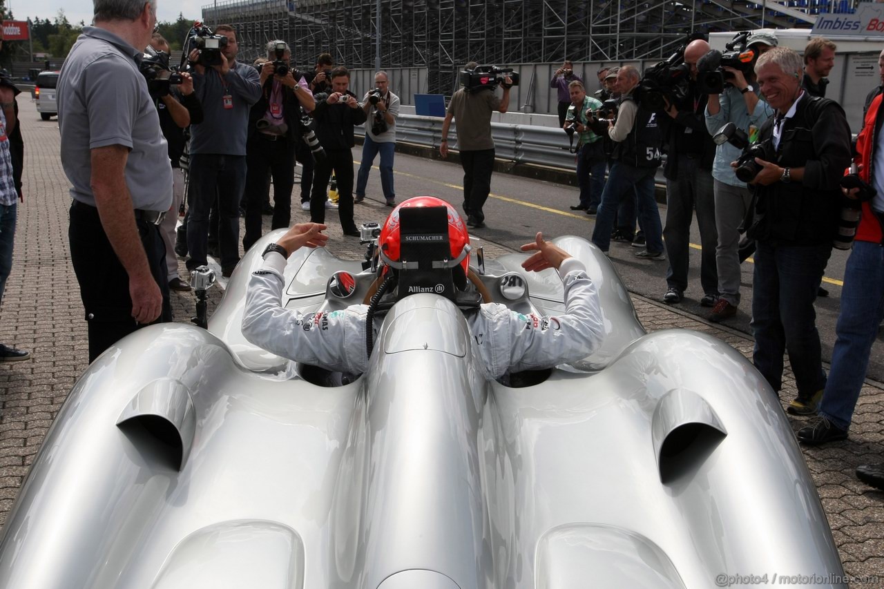 GP GERMANIA, 21.07.2011- Michael Schumacher (GER), Mercedes GP Petronas F1 Team, MGP W02 with Mercedes W196S 