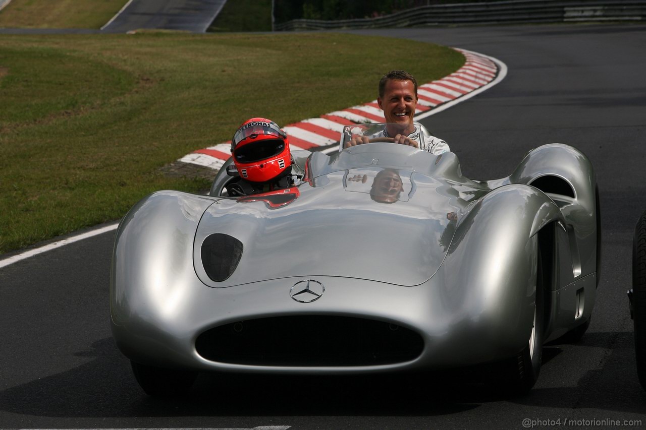 GP GERMANIA, 21.07.2011- Michael Schumacher (GER), Mercedes GP Petronas F1 Team, MGP W02 with Mercedes W196S 