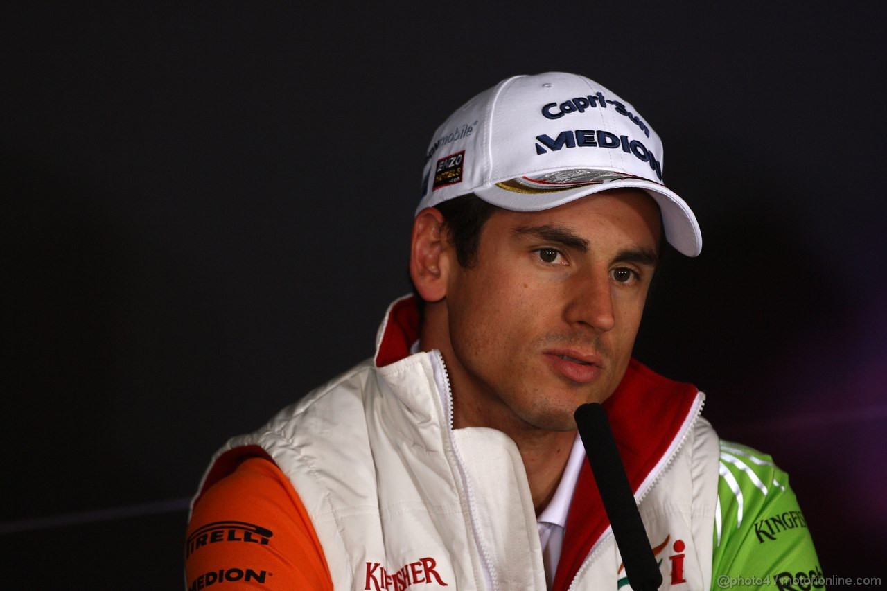 GP GERMANIA, 21.07.2011- Conferenza Stampa, Adrian Sutil (GER), Force India F1 Team, VJM04 