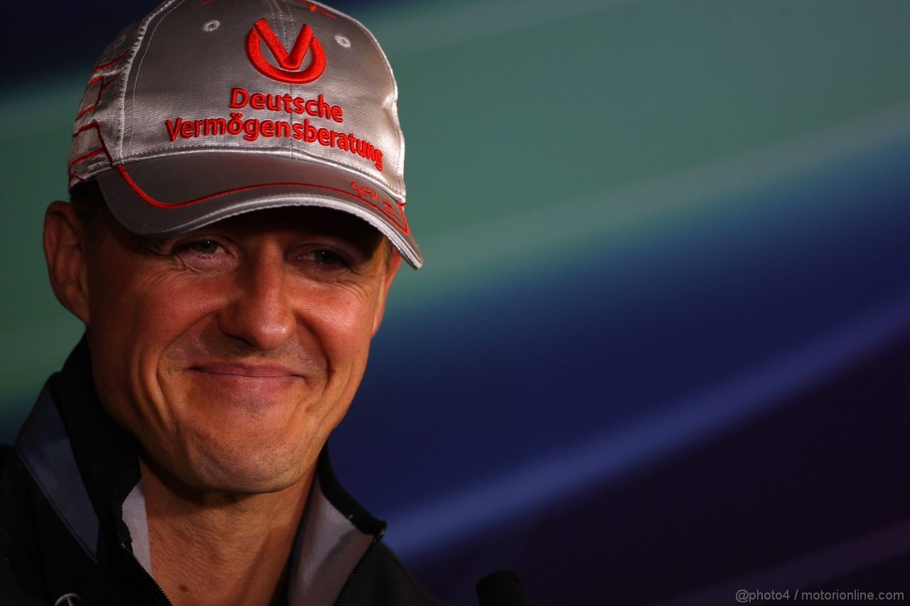 GP GERMANIA, 21.07.2011- Conferenza Stampa, Michael Schumacher (GER), Mercedes GP Petronas F1 Team, MGP W02 