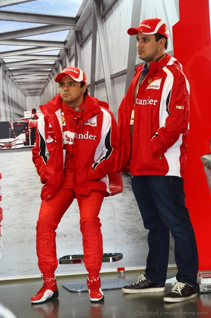 GP GERMANIA, 23.07.2011- Prove Libere 3, Sabato, Felipe Massa (BRA), Ferrari, F-150 Italia e his brother Dudu Massa