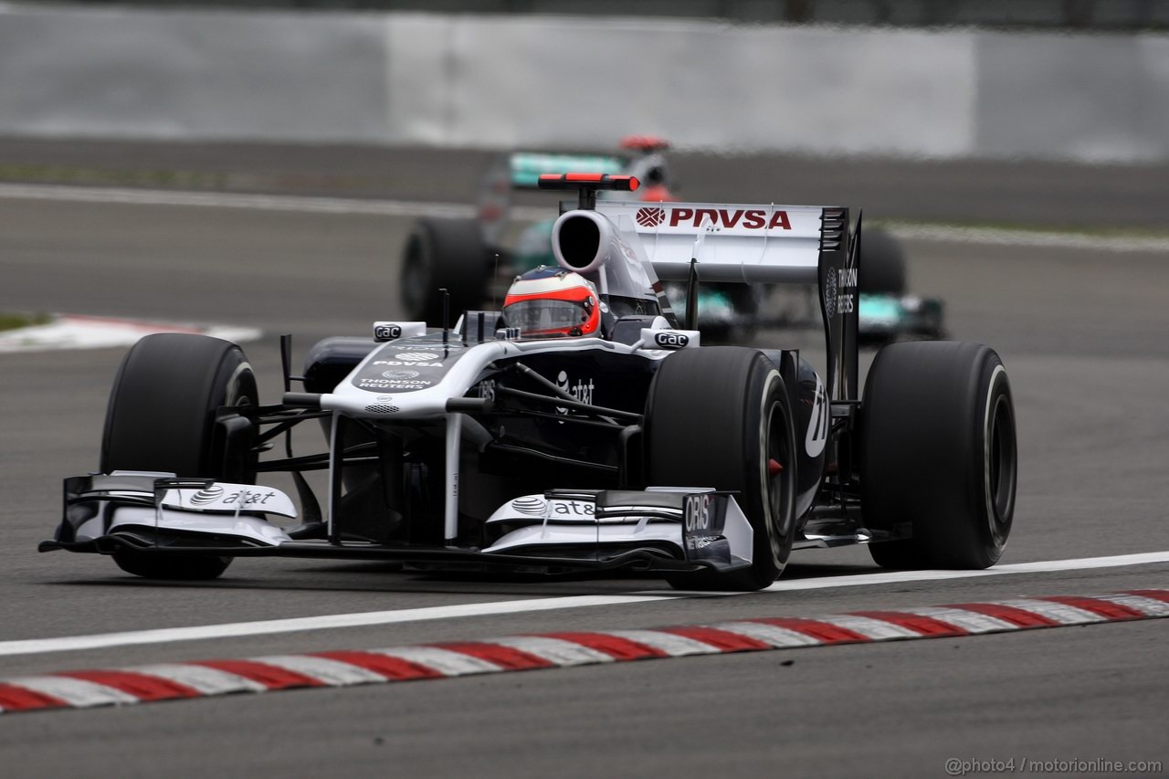 GP GERMANIA, 23.07.2011- Prove Libere 3, Sabato, Rubens Barrichello (BRA), Williams FW33 