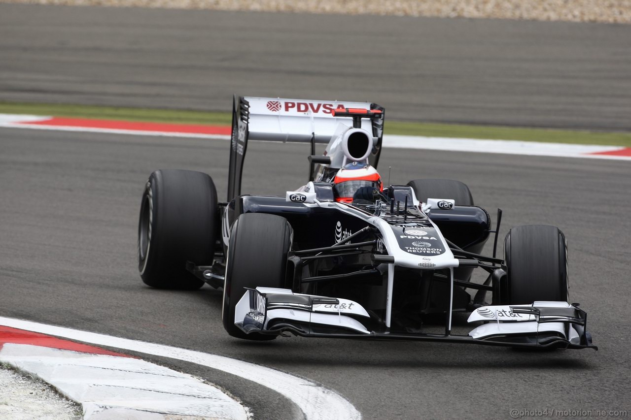 GP GERMANIA, 23.07.2011- Prove Libere 3, Sabato, Rubens Barrichello (BRA), Williams FW33 