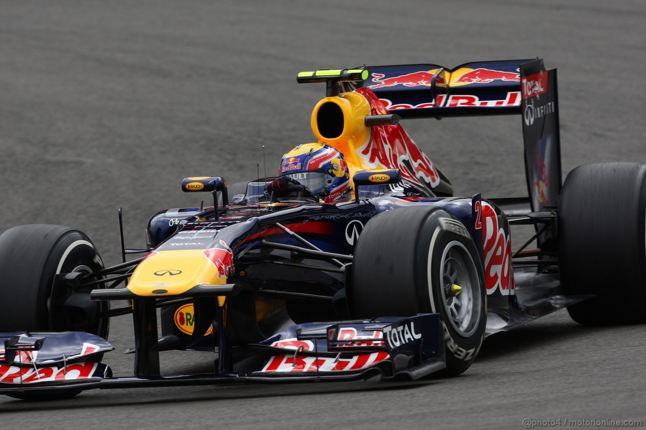 GP GERMANIA, 23.07.2011- Prove Libere 3, Sabato, Mark Webber (AUS), Red Bull Racing, RB7 