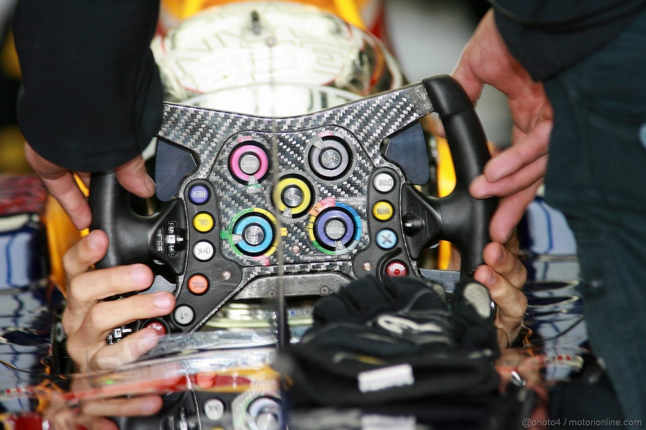 GP GERMANIA, 23.07.2011- Prove Libere 3, Sabato, Steering wheel of Sebastian Vettel (GER), Red Bull Racing, RB7 