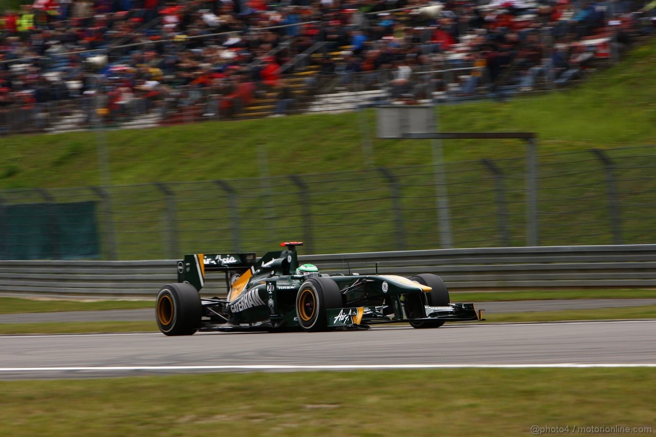GP GERMANIA, 23.07.2011- Prove Libere 3, Sabato, Heikki Kovalainen (FIN), Team Lotus, TL11 