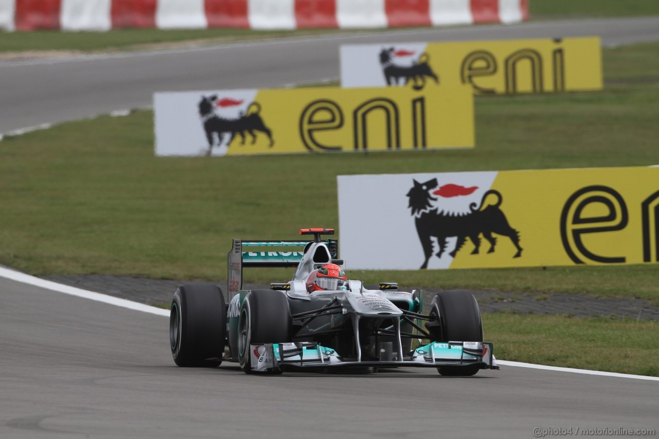 GP GERMANIA, 23.07.2011- Prove Libere 3, Sabato, Michael Schumacher (GER), Mercedes GP Petronas F1 Team, MGP W02 