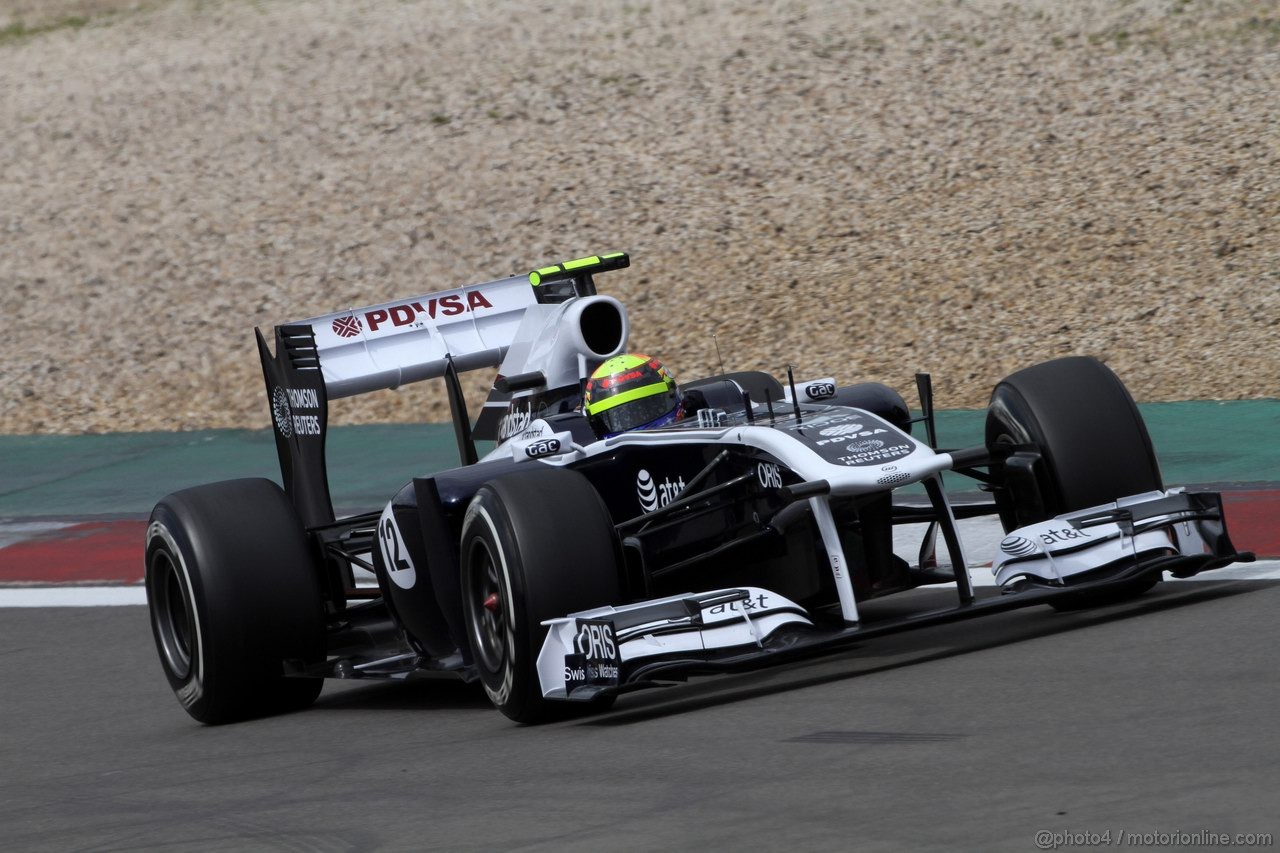GP GERMANIA, 23.07.2011- Prove Libere 3, Sabato, Pastor Maldonado (VEN), Williams FW33 