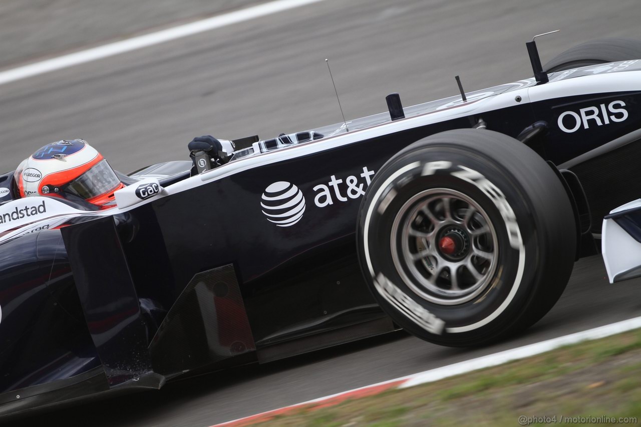GP GERMANIA, 23.07.2011- Prove Libere 3, Sabato, Rubens Barrichello (BRA), Williams FW33 