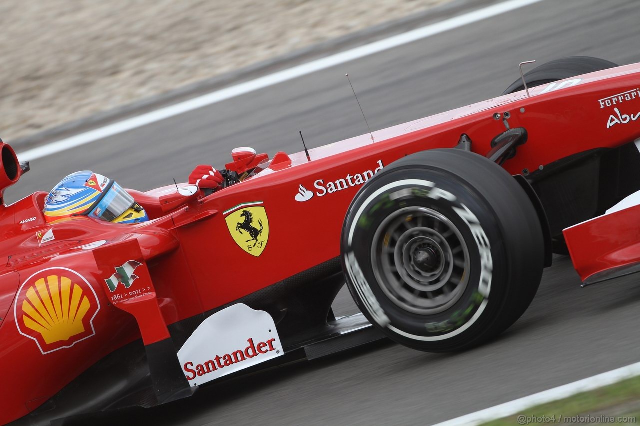 GP GERMANIA, 23.07.2011- Prove Libere 3, Sabato, Fernando Alonso (ESP), Ferrari, F-150 Italia 