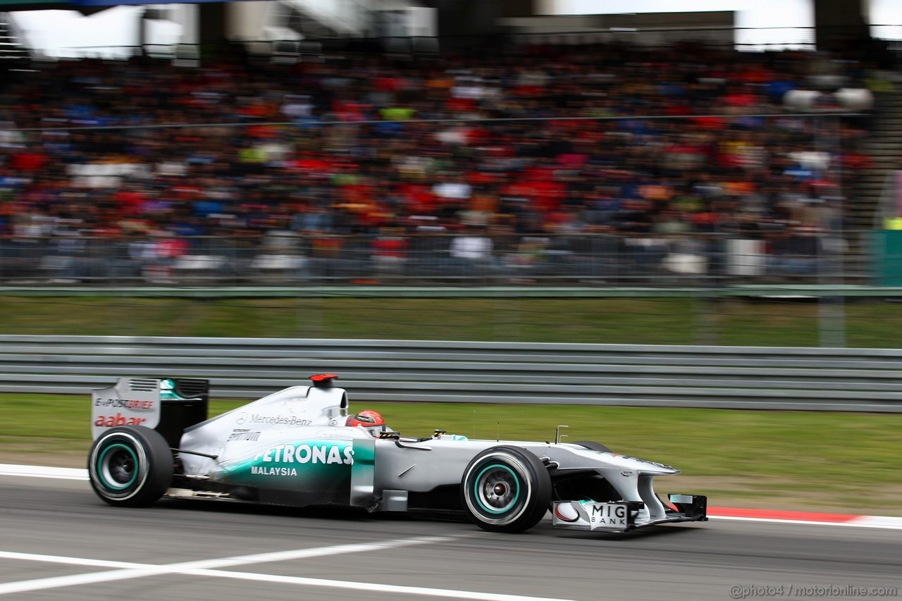 GP GERMANIA, 23.07.2011- Qualifiche, Michael Schumacher (GER), Mercedes GP Petronas F1 Team, MGP W02 