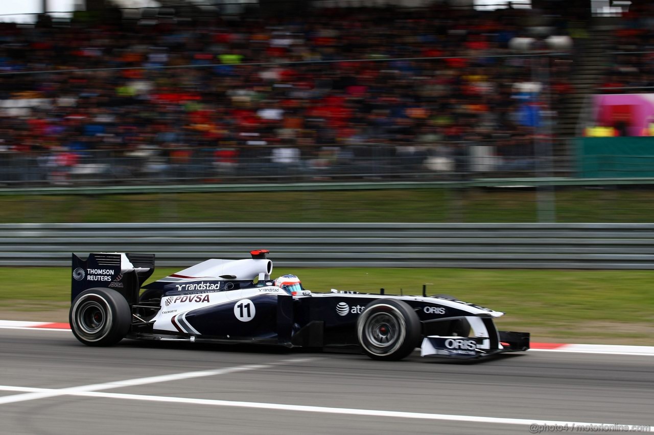 GP GERMANIA, 23.07.2011- Qualifiche, Rubens Barrichello (BRA), Williams FW33 
