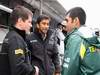 GP GERMANIA, 23.07.2011- Prove Libere 3, Sabato, Narain Karthikeyan (IND), Hispania Racing F1 Team, HRT, Test Driver e Karun Chandhok (IND), Team Lotus, TL11  