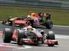 GP GERMANIA, 23.07.2011- Qualifiche, Lewis Hamilton (GBR), McLaren  Mercedes, MP4-26 davanti a Sebastian Vettel (GER), Red Bull Racing, RB7 