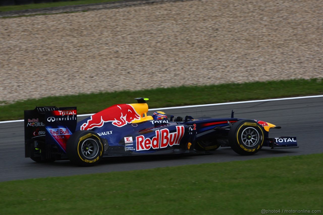 GP GERMANIA, 22.07.2011- Prove Libere 1, Venerdi', Mark Webber (AUS), Red Bull Racing, RB7 