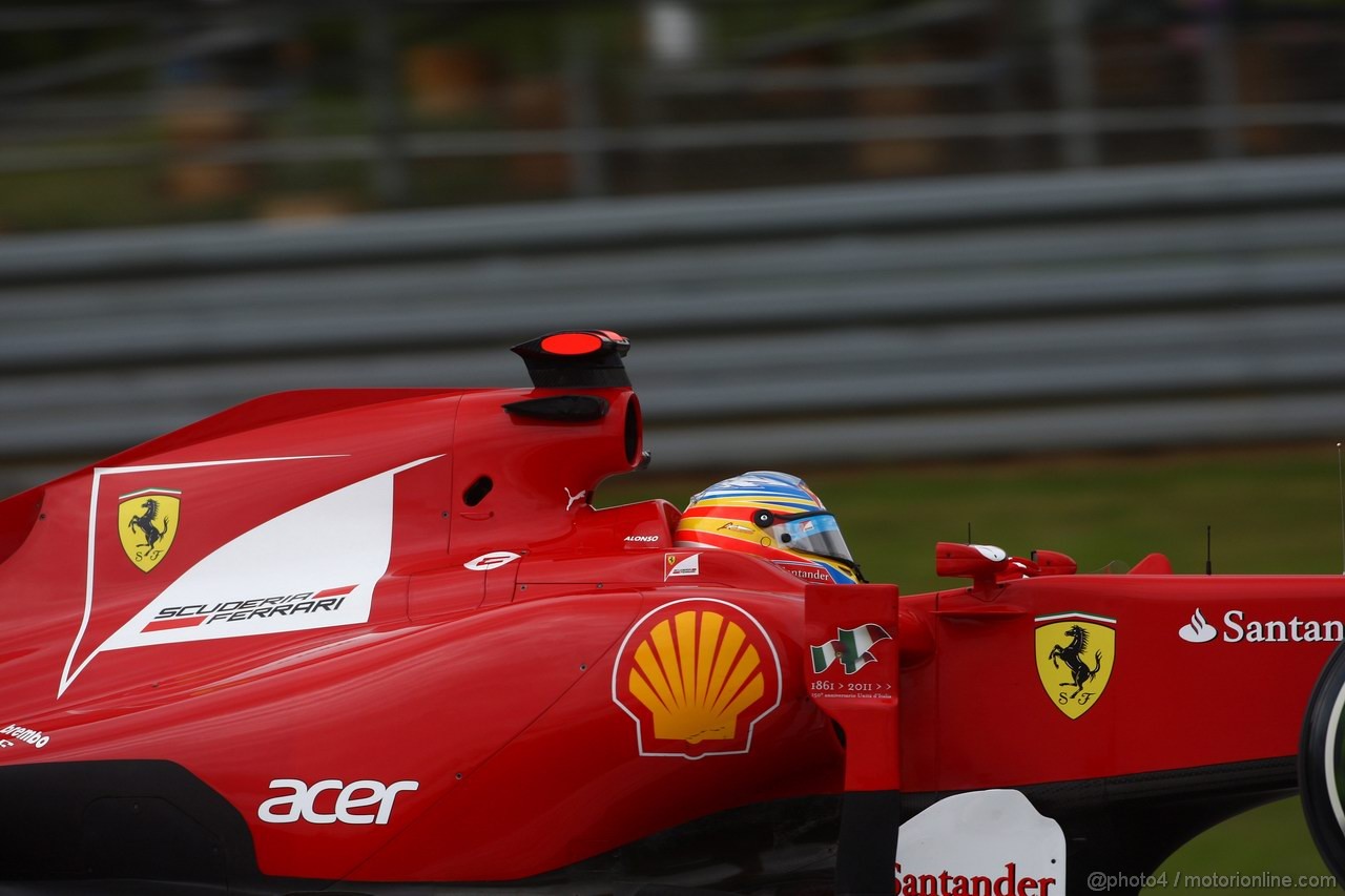 GP GERMANIA, 22.07.2011- Prove Libere 1, Venerdi', Fernando Alonso (ESP), Ferrari, F-150 Italia 