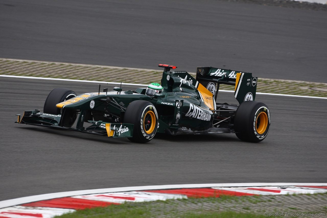 GP GERMANIA, 22.07.2011- Prove Libere 1, Venerdi', Heikki Kovalainen (FIN), Team Lotus, TL11 
