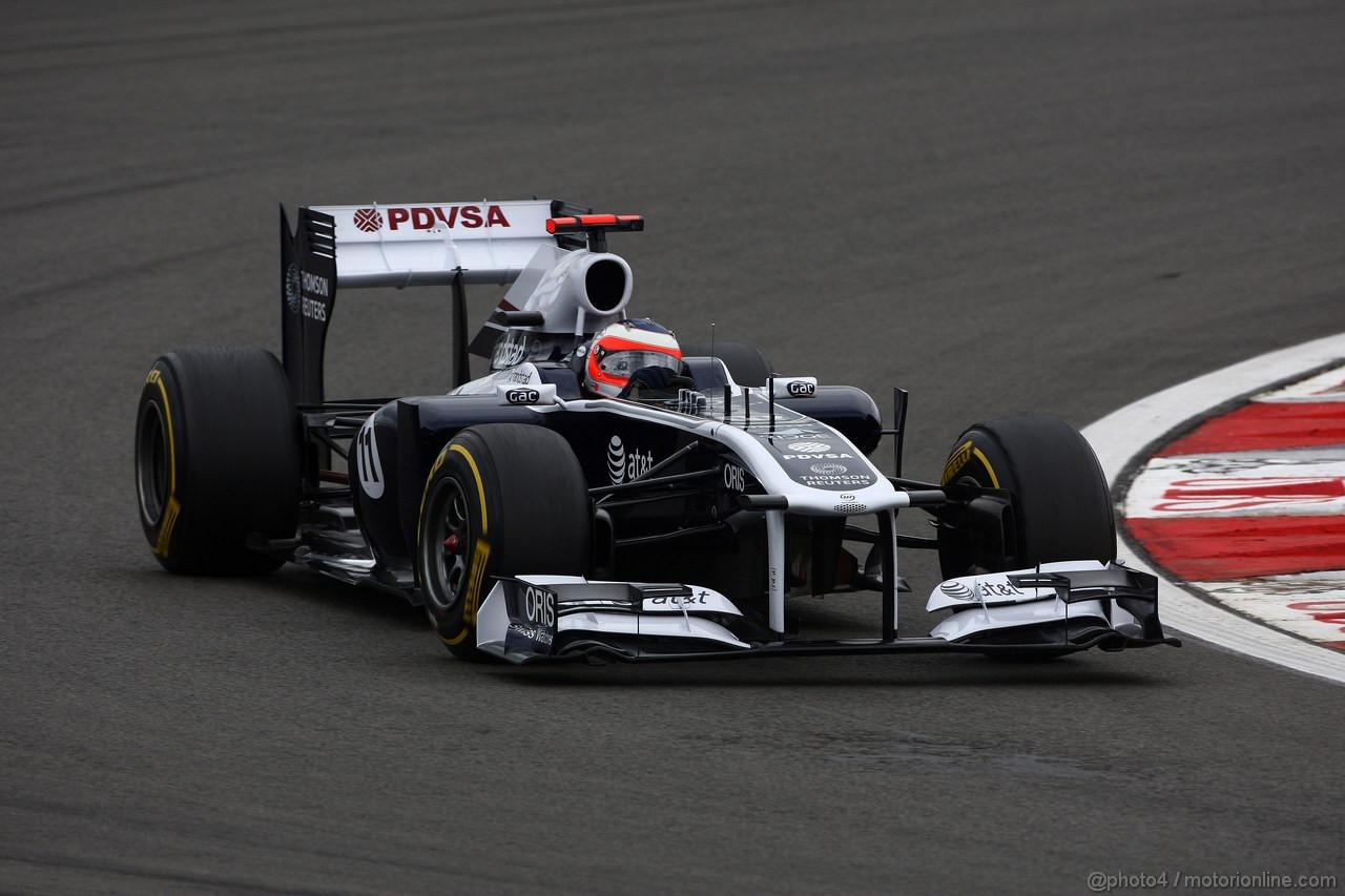 GP GERMANIA, 22.07.2011- Prove Libere 1, Venerdi', Rubens Barrichello (BRA), Williams FW33 