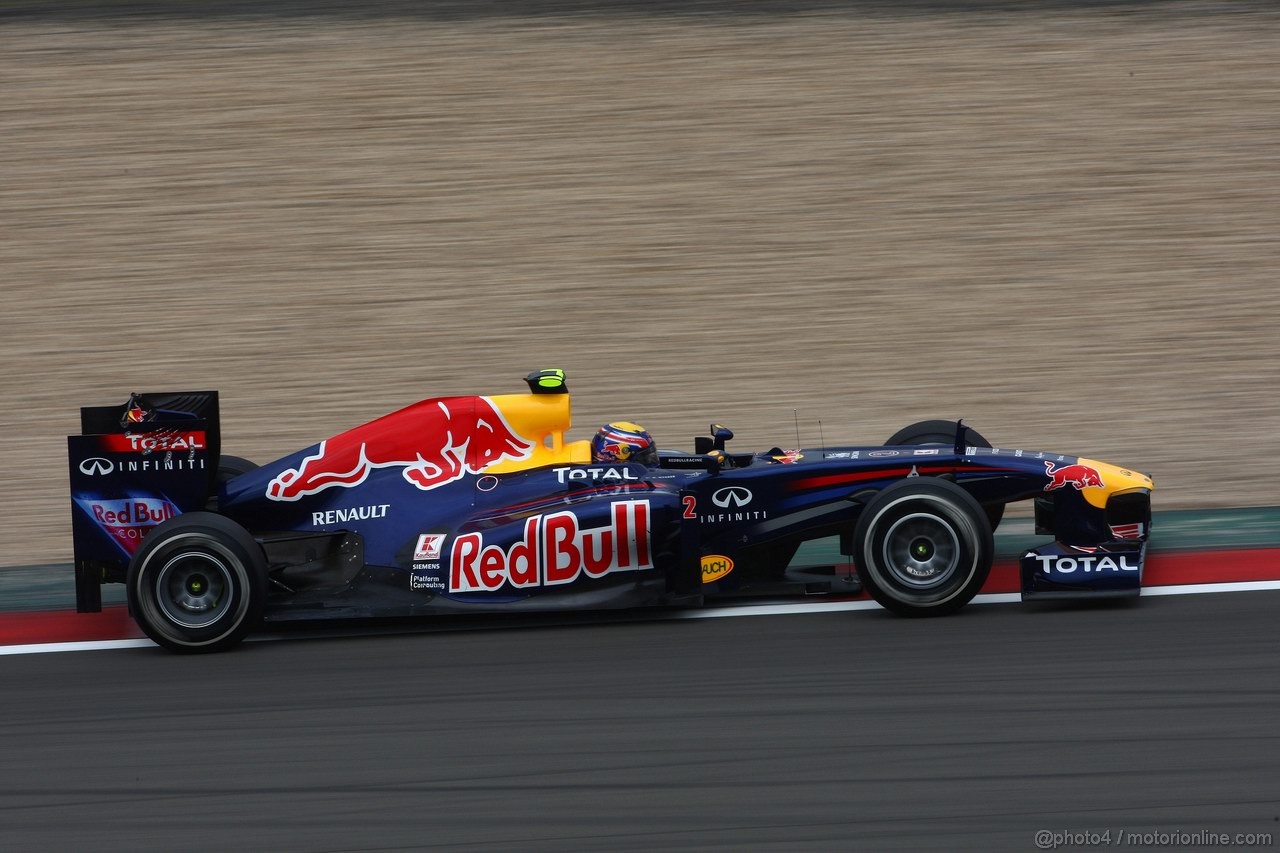 GP GERMANIA, 22.07.2011- Prove Libere 1, Venerdi', Mark Webber (AUS), Red Bull Racing, RB7 