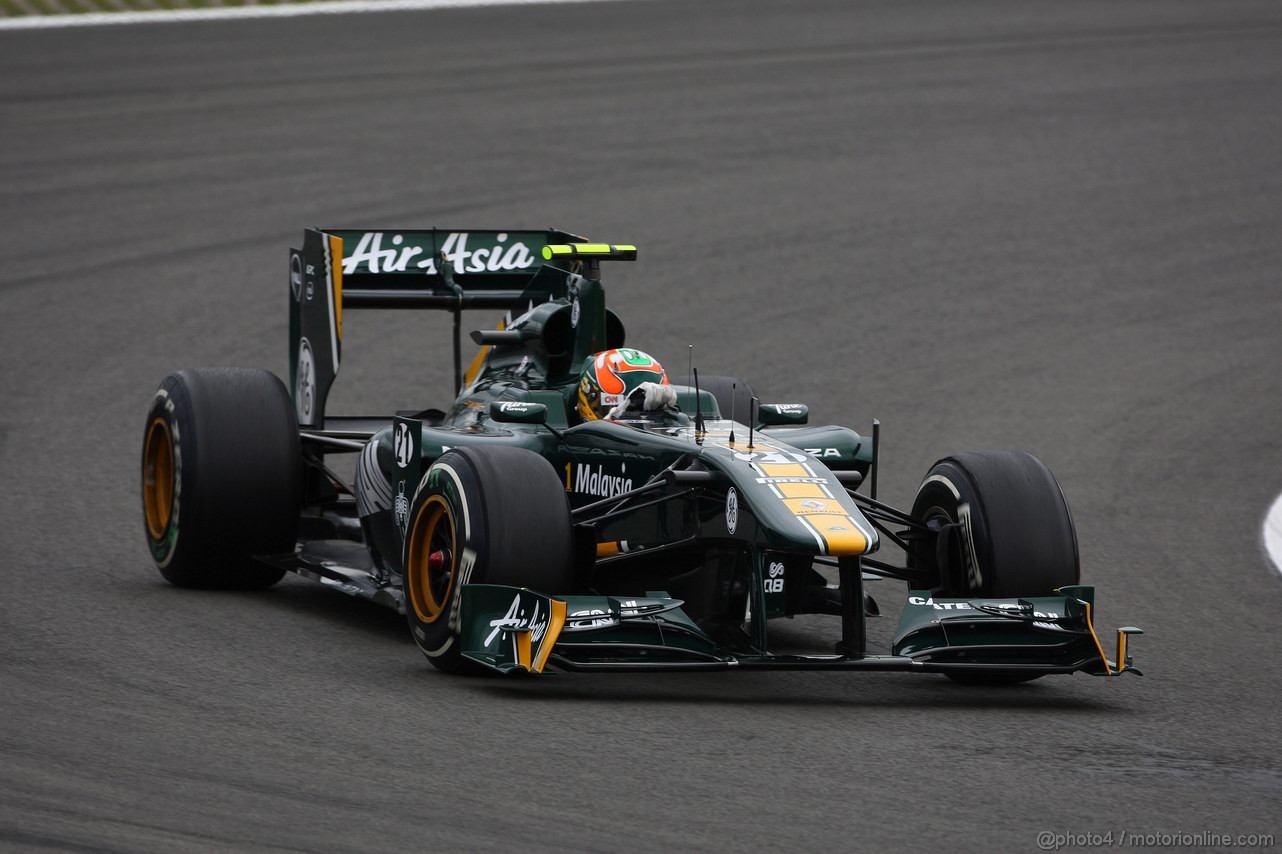 GP GERMANIA, 22.07.2011- Prove Libere 1, Venerdi', Karun Chandhok (IND), Team Lotus, TL11  