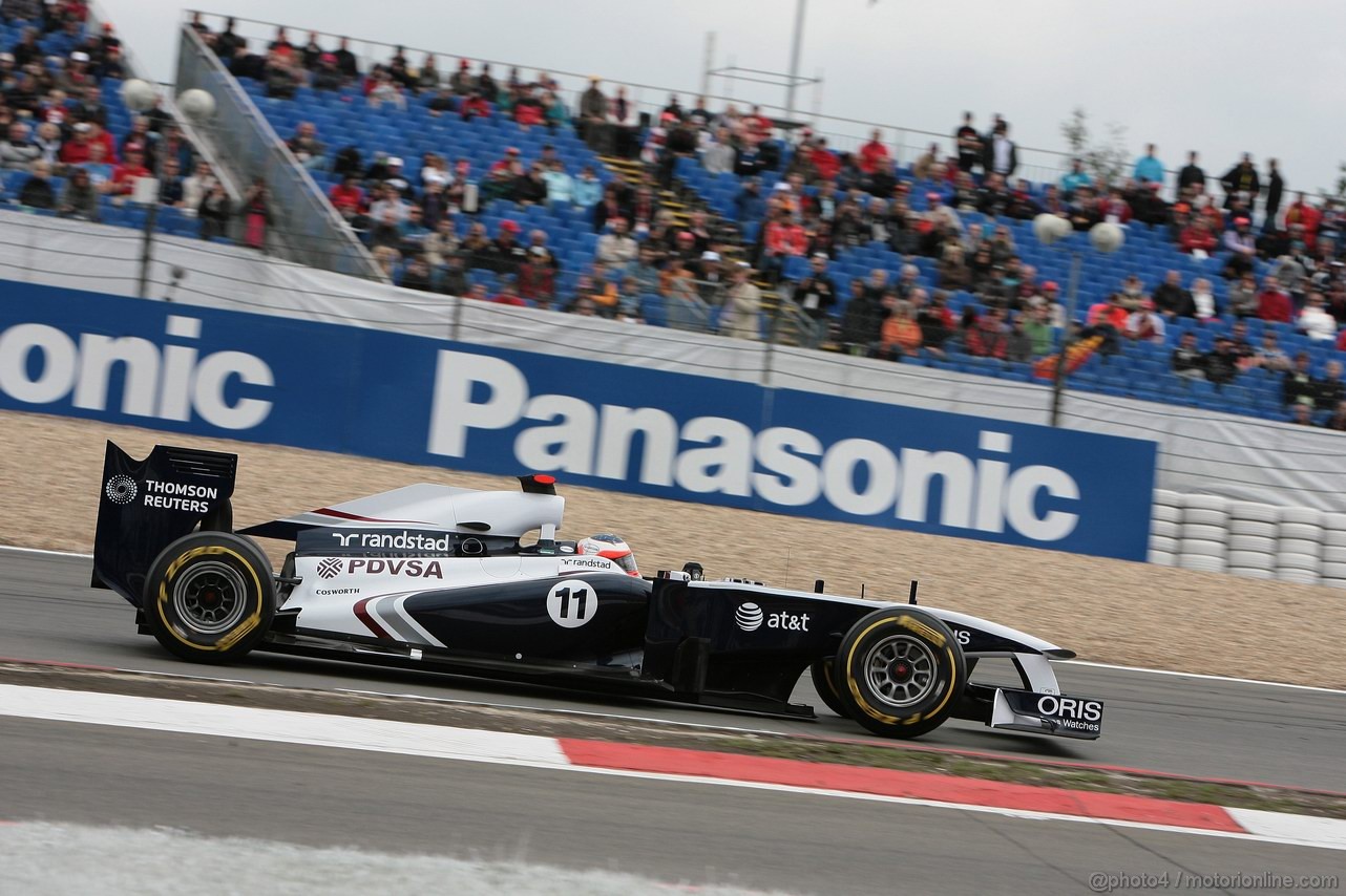 GP GERMANIA, 22.07.2011- Prove Libere 1, Venerdi', Rubens Barrichello (BRA), Williams FW33 