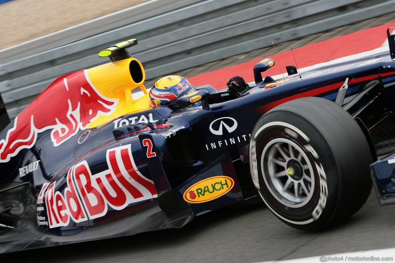 GP GERMANIA, 22.07.2011- Prove Libere 1, Venerdi', Mark Webber (AUS), Red Bull Racing, RB7 