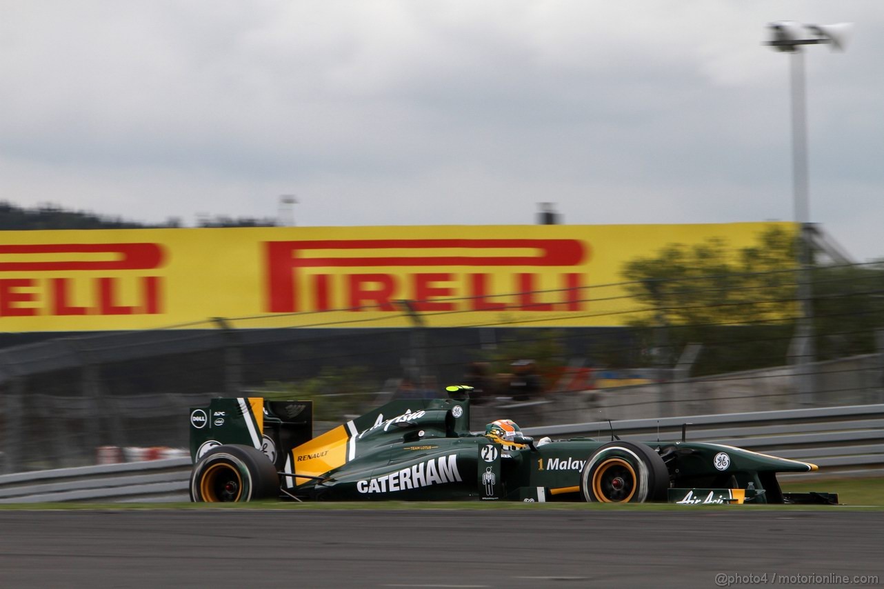 GP GERMANIA, 22.07.2011- Prove Libere 1, Venerdi', Karun Chandhok (IND), Team Lotus, TL11  