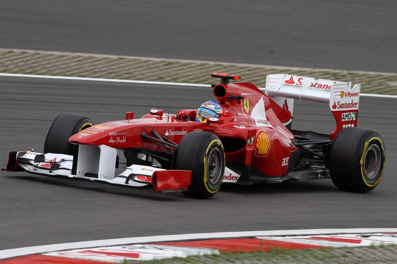 GP GERMANIA, 22.07.2011- Prove Libere 1, Venerdi', Fernando Alonso (ESP), Ferrari, F-150 Italia 