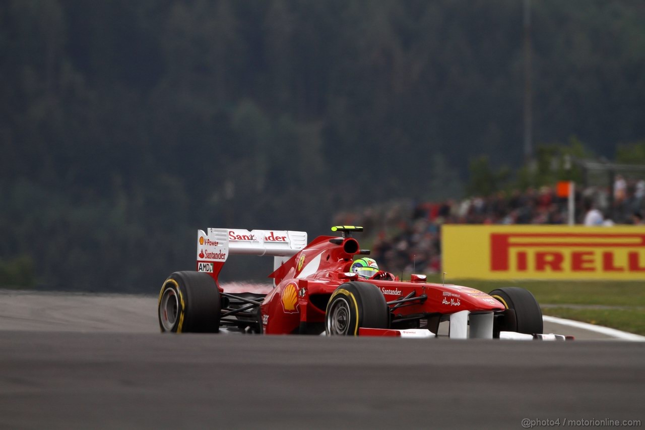 GP GERMANIA, 22.07.2011- Prove Libere 1, Venerdi', Felipe Massa (BRA), Ferrari, F-150 Italia 