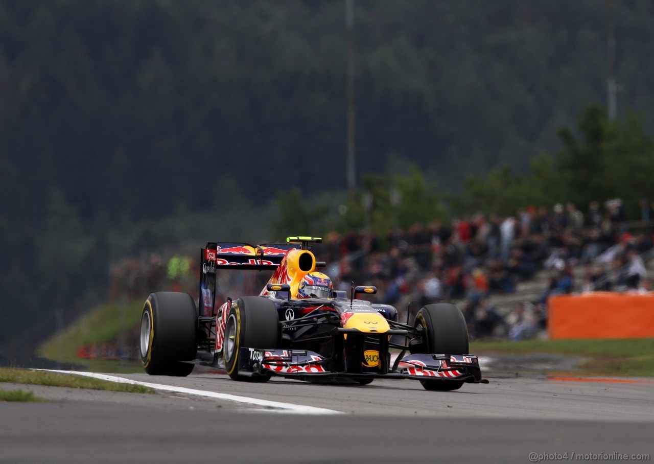 GP GERMANIA, 22.07.2011- Prove Libere 1, Venerdi', Mark Webber (AUS), Red Bull Racing, RB7 