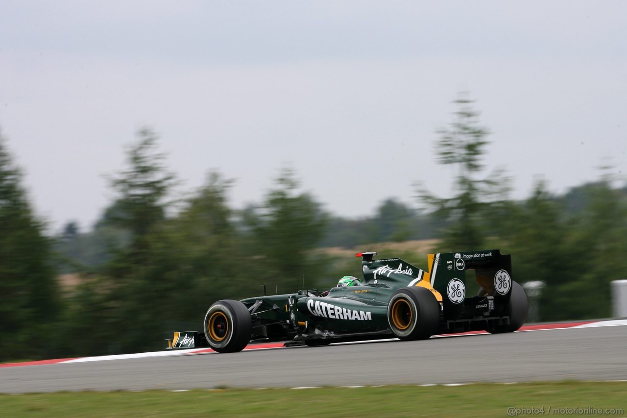GP GERMANIA, 22.07.2011- Prove Libere 1, Venerdi', Heikki Kovalainen (FIN), Team Lotus, TL11 