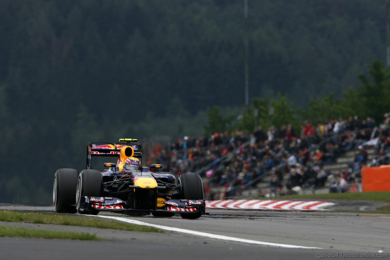GP GERMANIA, 22.07.2011- Prove Libere 1, Venerdi', Mark Webber (AUS), Red Bull Racing, RB7 