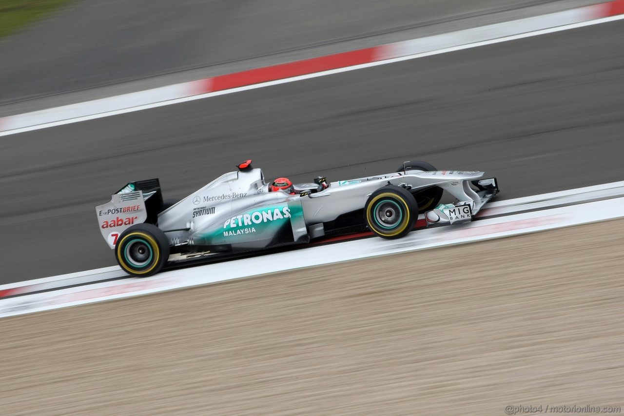 GP GERMANIA, 22.07.2011- Prove Libere 1, Venerdi', Michael Schumacher (GER), Mercedes GP Petronas F1 Team, MGP W02 