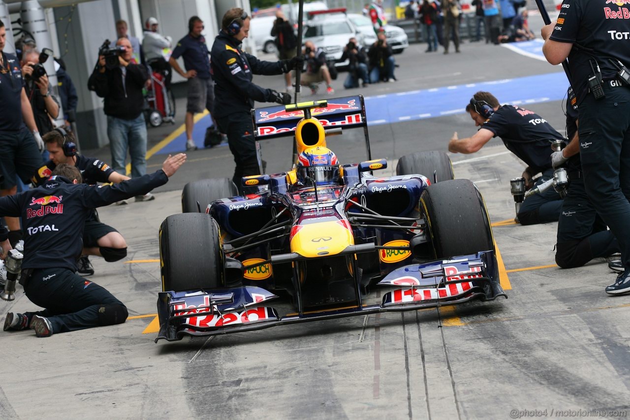 GP GERMANIA, 22.07.2011- Prove Libere 1, Venerdi', Mark Webber (AUS), Red Bull Racing, RB7 