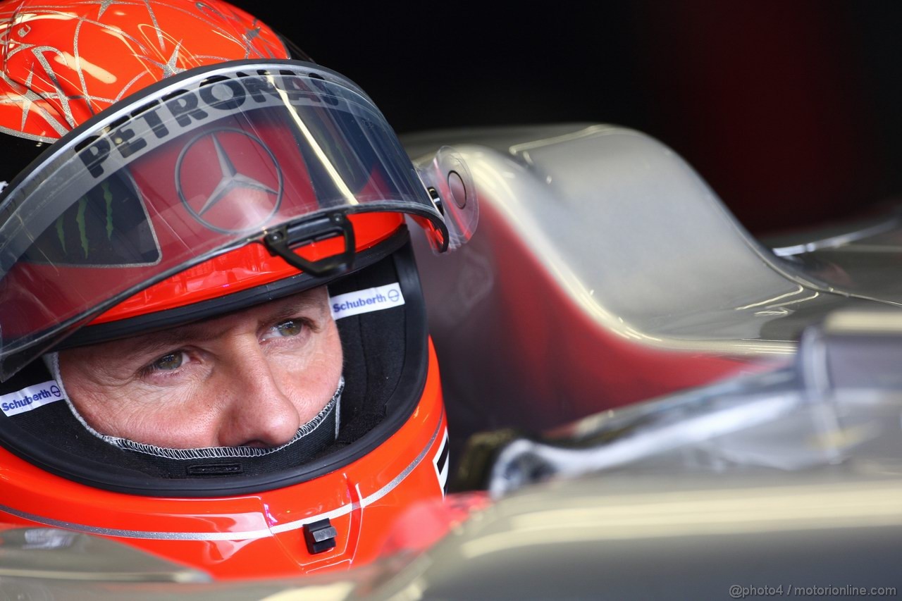 GP GERMANIA, 22.07.2011- Prove Libere 1, Venerdi', Michael Schumacher (GER), Mercedes GP Petronas F1 Team, MGP W02 